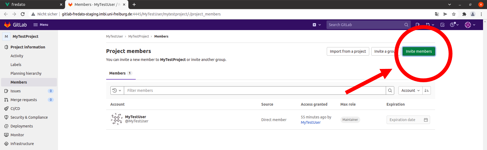 gitlab invite members