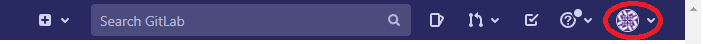 GitLab logout bar